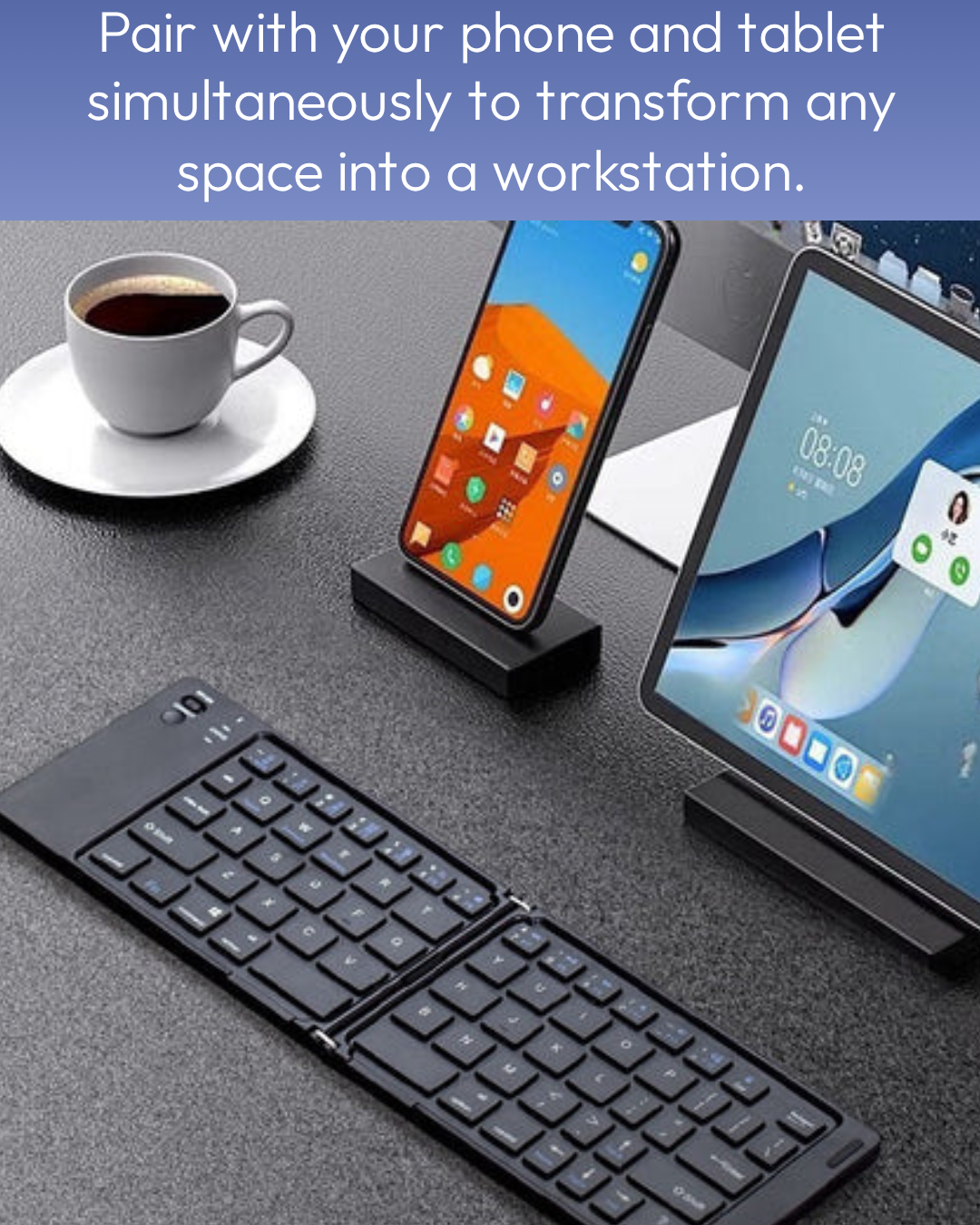 Folding Ultra-Thin Wireless Mini Bluetooth Keyboard