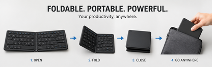 Folding Ultra-Thin Wireless Mini Bluetooth Keyboard