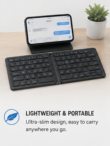 Folding Ultra-Thin Wireless Mini Bluetooth Keyboard