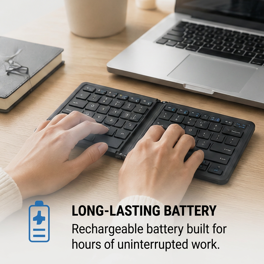 Folding Ultra-Thin Wireless Mini Bluetooth Keyboard